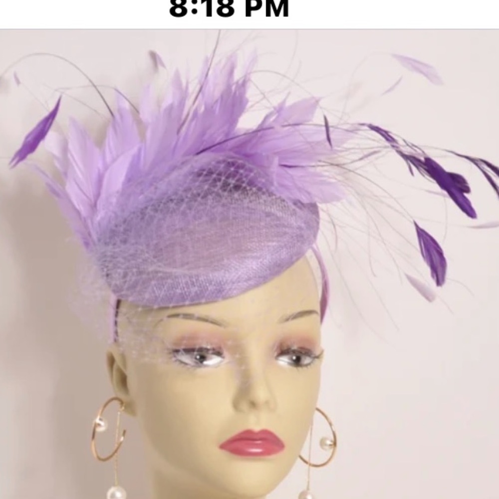 Lavender and purple fascinator